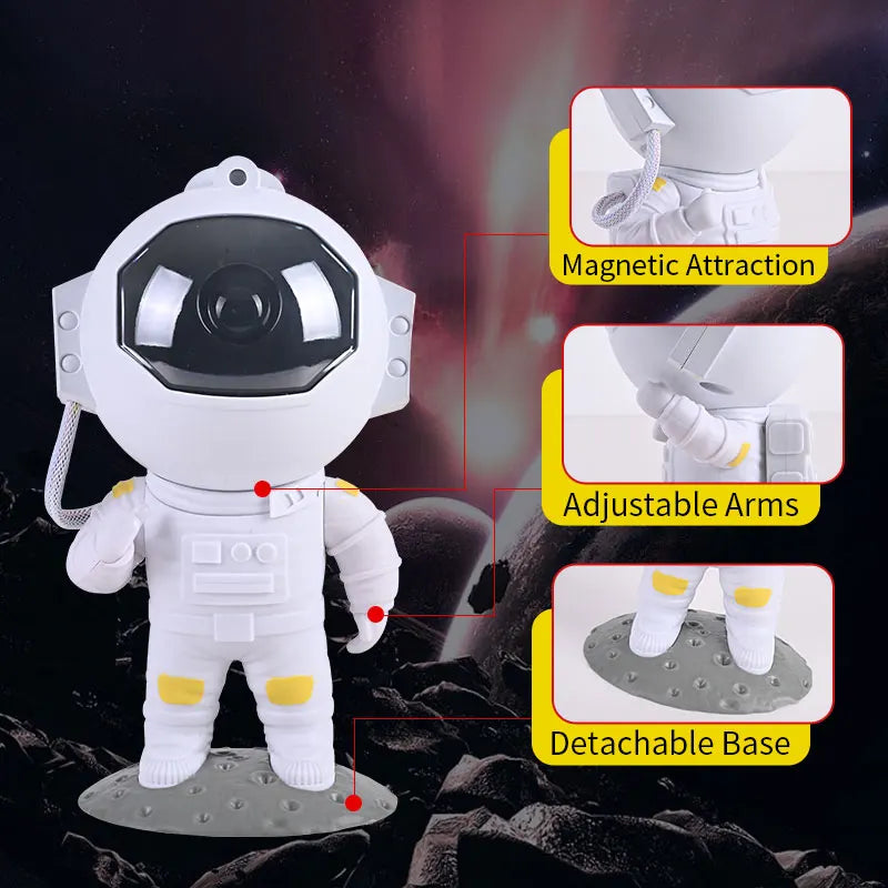 NOVA lâmpada de projetor estrelado de galáxia astronauta LED luz noturna estrela céu lâmpada noturna para quarto casa decorativa presente de aniversário infantil