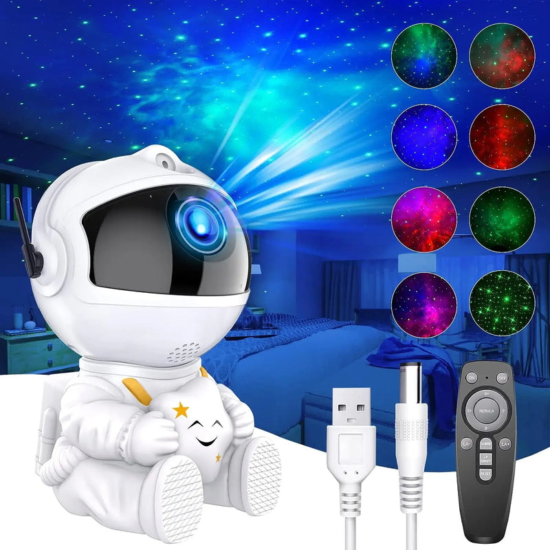 NOVA lâmpada de projetor estrelado de galáxia astronauta LED luz noturna estrela céu lâmpada noturna para quarto casa decorativa presente de aniversário infantil