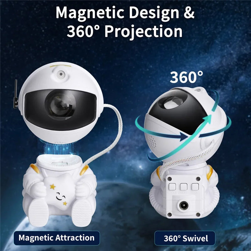 Starry Sky Projector LED Night Light Astronaut Lamp Star Light Rotation Ceiling Lamp Decoration For Bedroom Decoration Gift